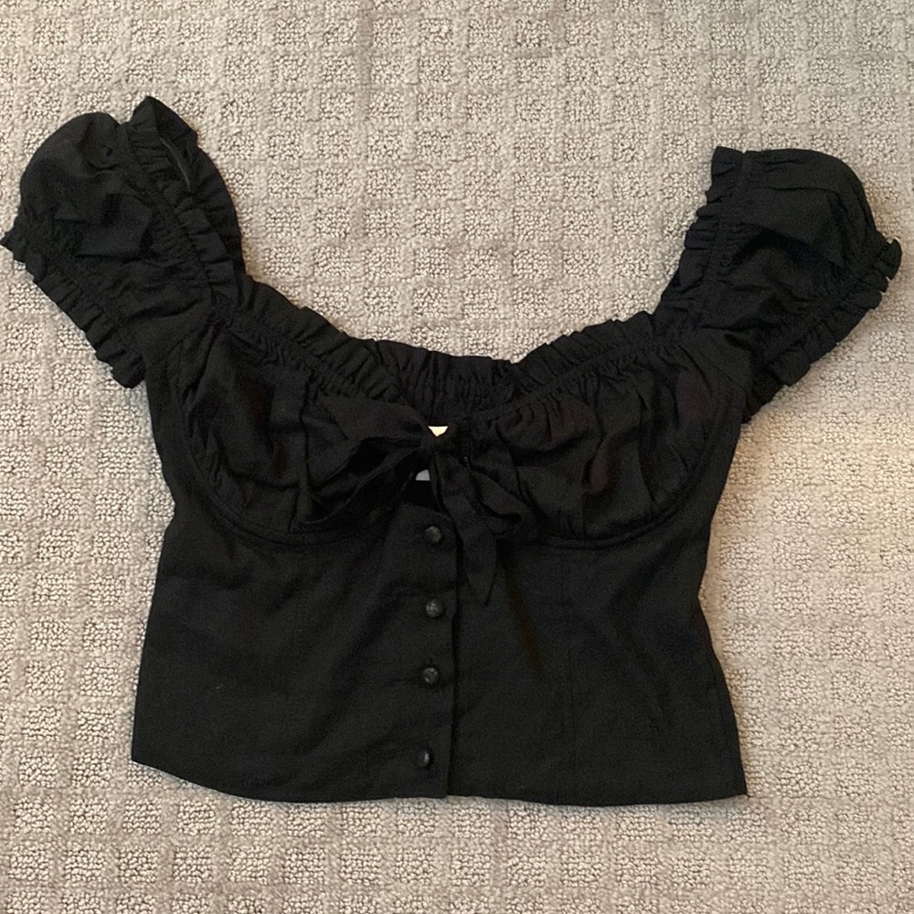 Elouise crop top black
